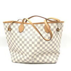 Louis Vuitton Neverfull Tote Azur White Damier Bag
